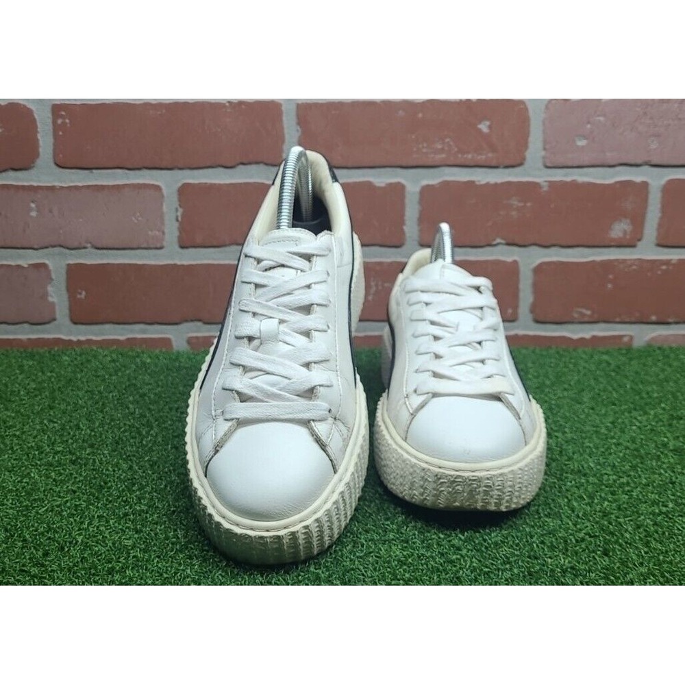 Puma Rihanna Creeper Fenty Leather Traditional White Black 364462 01 Sz 8.5 - Picture 3 of 12